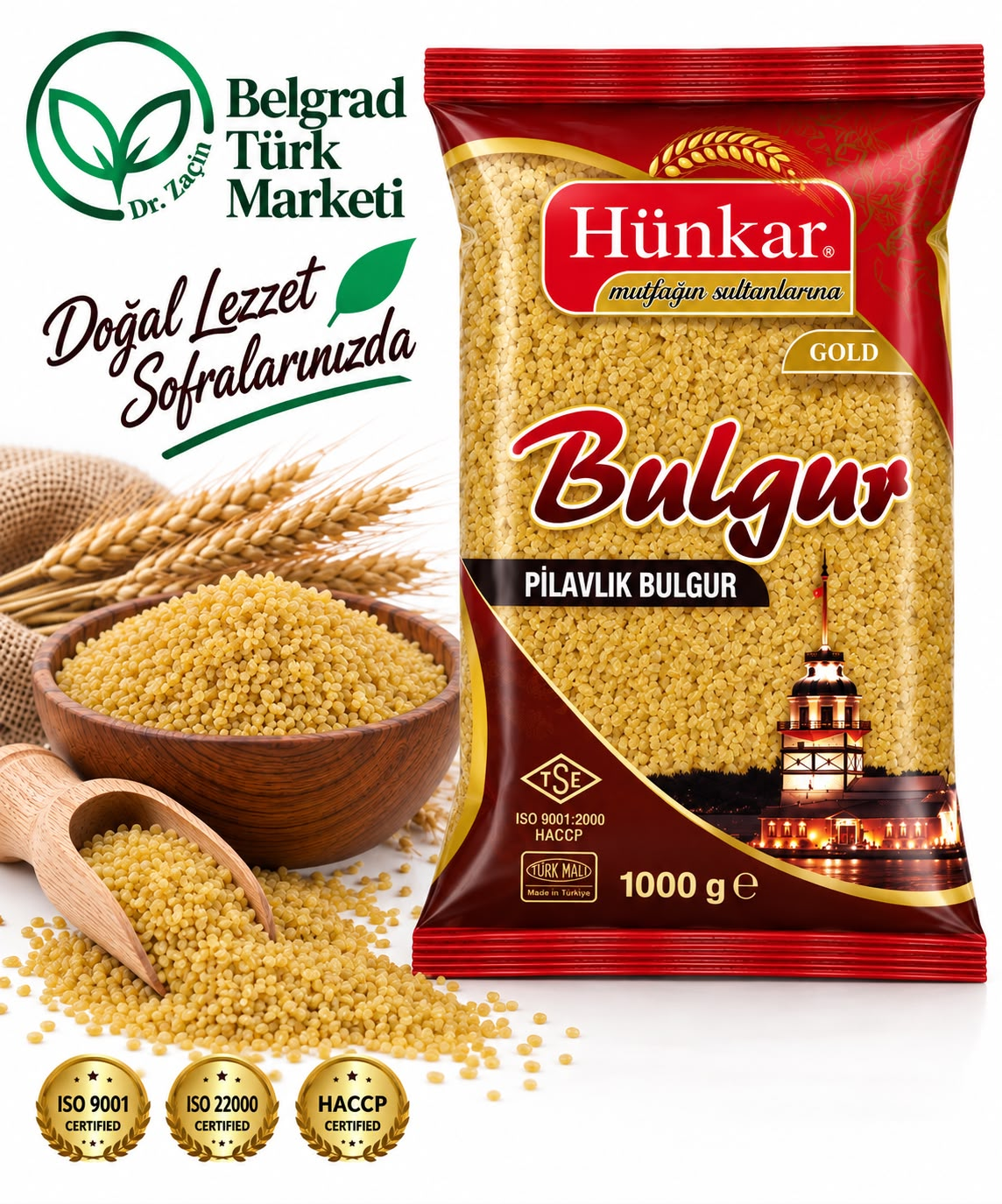 Hünkar Gold Pilavlık Bulgur 1000 g